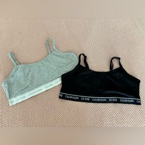 Calvin Klein Women's Bralettes (set of 2) • M/L • Black & Grey